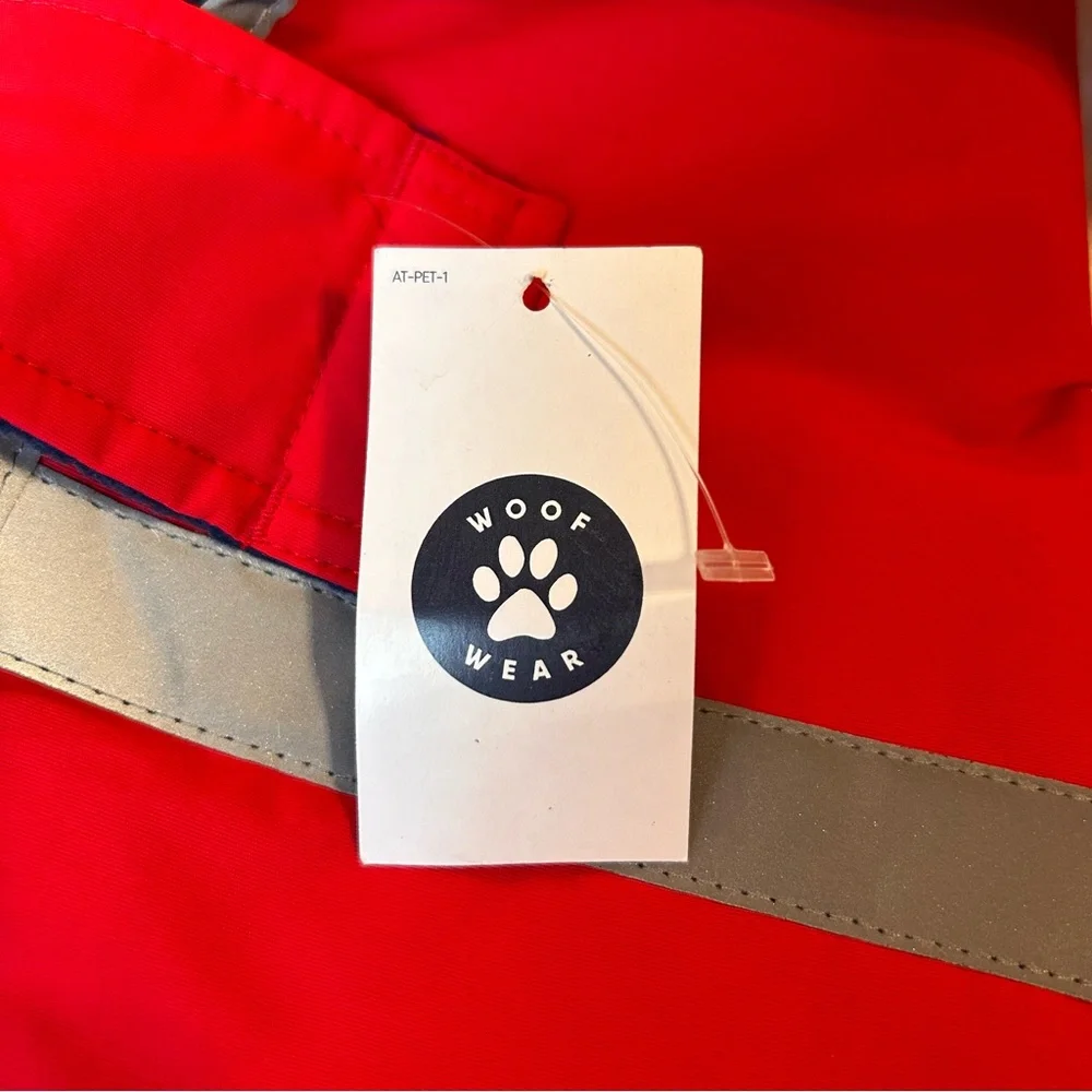 Land’s End Solid Squall Dog Jacket in Bright Cherry, Sz S - Picture 5 of 6